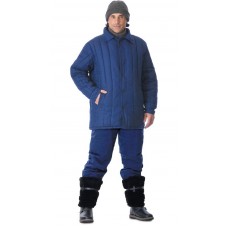 Куртка утеплённая (диагональ, 2,6 кг ваты) тёмно-синяя